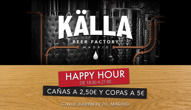 Kalla-happy-hour_Källa Beer Factory_CheapInMadrid